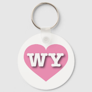Chaveiro Wyoming Pink Heart - Eu adoro WY
