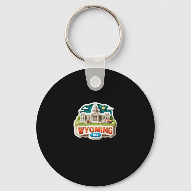 Chaveiro Wyoming Sticker (Frente)