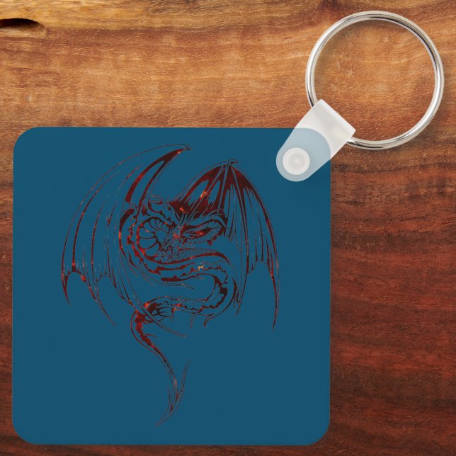 Chaveiro Wyvern Dragon São Criaturas Míticas Fantásticas (Verso)