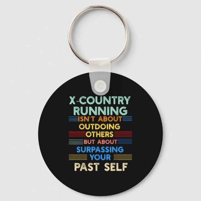 Chaveiro X-country Running Is Outwork Your Past Self Sitive (Frente)