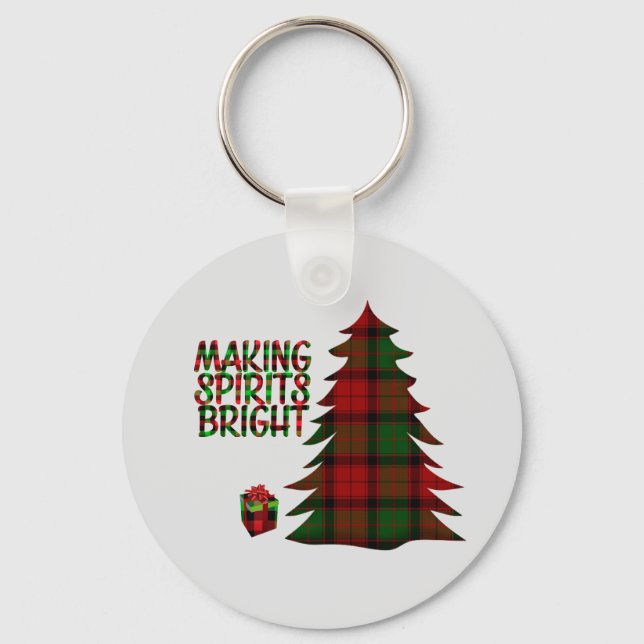 Chaveiro Xadrez de Árvore de Natal (Frente)
