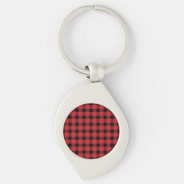 Chaveiro Xadrez Lumberjack do País de Buffalo Vermelho (Frente)