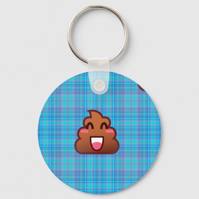 Chaveiro xadrez poop emoji (Frente)