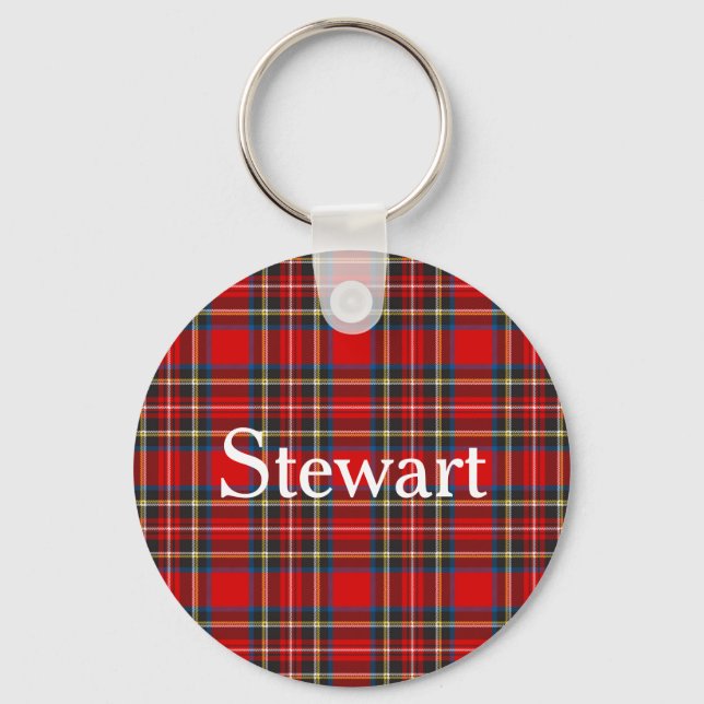 Chaveiro Xadrez Real Stewart Tartan Padrão Escocês (Frente)