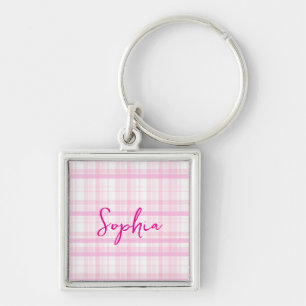 Chaveiro Xadrez Rosa Personalizado