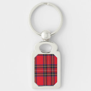 Chaveiro Xadrez vermelha de Stewart tartan