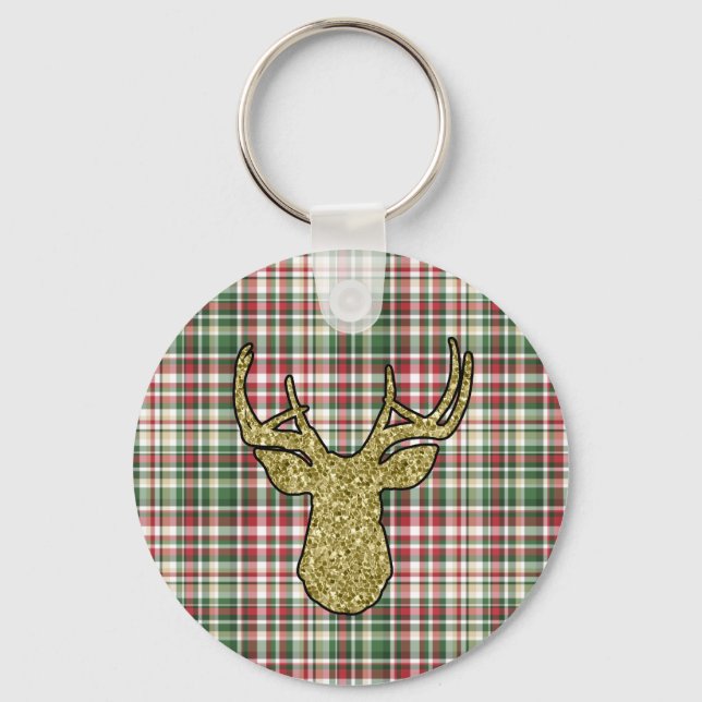 Chaveiro Xadrez XMAS Natal - Tartan Key Chain Zipper (Frente)