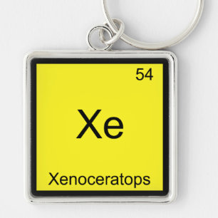 Chaveiro Xe - Xenoceratops Símbolo de Elemento Químico Fu