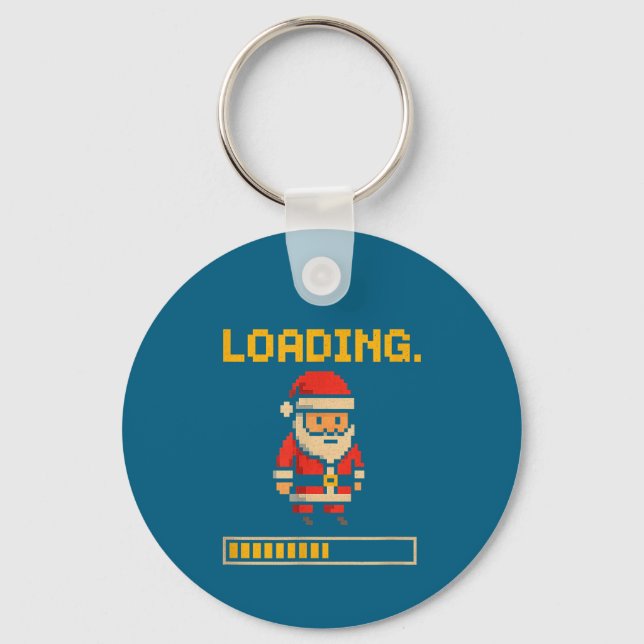 Chaveiro Xel Santa Loading Retro Christmas Gamer Shirt  (Frente)