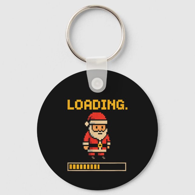 Chaveiro Xel Santa Loading Retro Christmas Gamer Shirt  (Frente)