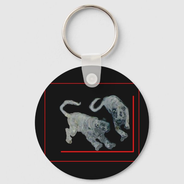 Chaveiro Xian China 2002 Ghost Tigers Red Boarder O MUSEU (Frente)