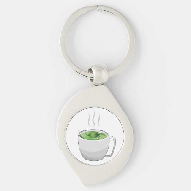 Chaveiro Xícara de Chá Verde (Frente)