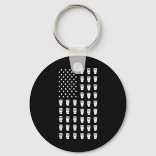 Chaveiro Xícaras De Café Da Bandeira Americana Patriotismo