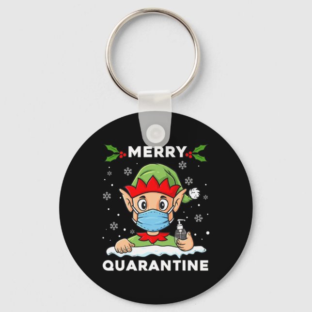 Chaveiro Xmas da Família de Divertimentos do Elf da Quarent (Frente)