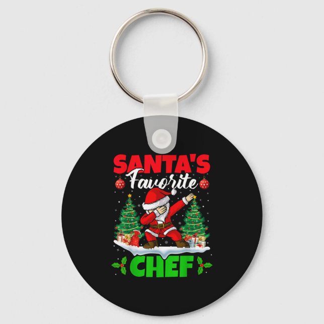 Chaveiro Xmas Dabbing Santa's Favorite Chef Christmas  (Frente)