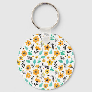 Chaveiro Xmas Gift Bonito Mão Cortada Floral Desenhada Col