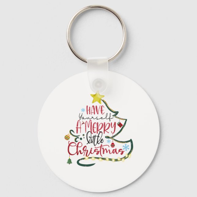 Chaveiro Xmas Gift Tenha Um Natal Feliz (Frente)