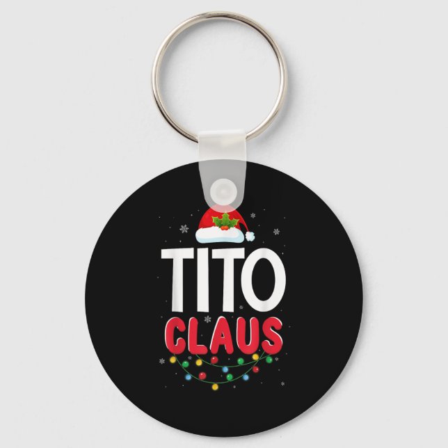 Chaveiro Xmas Light Tito Santa Claus Christmas Matching Cos (Frente)
