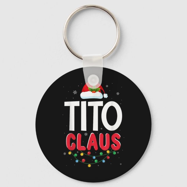 Chaveiro Xmas Light Tito Santa Claus Christmas Matching Cos (Frente)