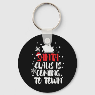 Chaveiro Xmas Papai Noel Está Vindo Para A Cidade