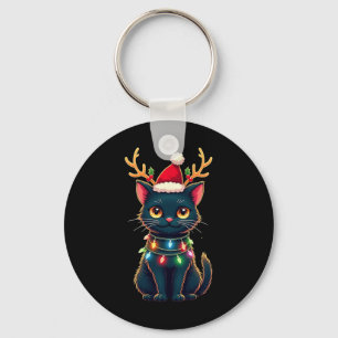 Chaveiro Xmas Tee Reindeer Black Cut Luzes De Natal