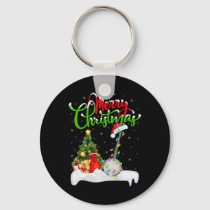 Chaveiro Xmas Tree Lights Santa Hat Musical Banjo Natal