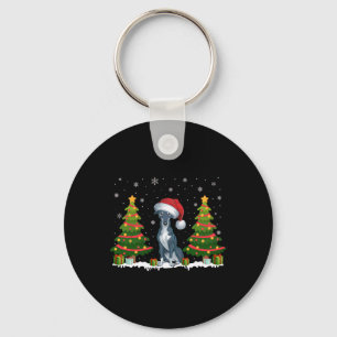 Chaveiro Xmas Tree Luz Greyhound Cachorro Papai Noel Natal