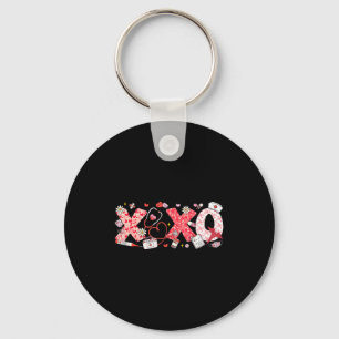 Chaveiro Xoxo Estetoscópio Dia dos Namorados Enfermeira Rn