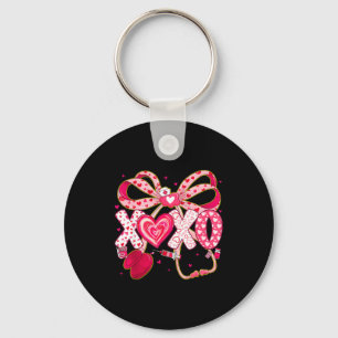 Chaveiro Xoxo estetoscópio valentine enfermeira pct cna ros