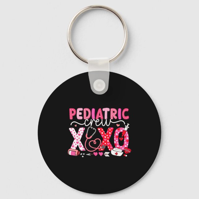 Chaveiro Xoxo Nurse Pediatric Crew Nurse Valentine Leopard  (Frente)