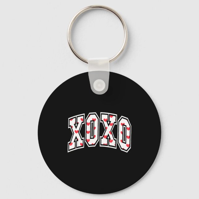Chaveiro Xoxo Valentine Heart Retro Valentine For Men Women (Frente)