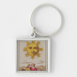 Chaveiro XVIIII Le Soleil, cartão de tarot francês do Sun
