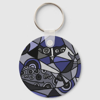 Chaveiro XX- Baleias de Arte Abstrato