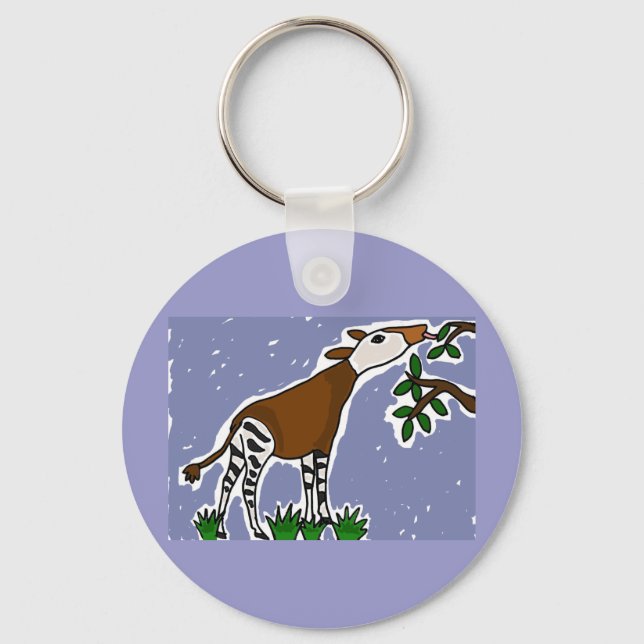Chaveiro XX- Cartoon de Arte de Okapi (Frente)