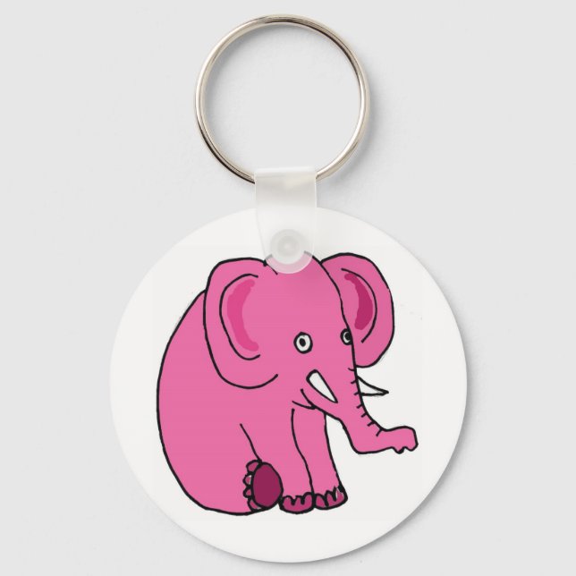 Chaveiro XX - Elefante Rosa Engraçado (Frente)