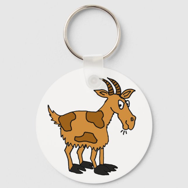 Chaveiro XX - Engraçado Cartoon Goat (Frente)