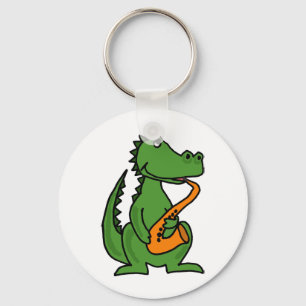 Chaveiro XX- Gator Jogando Saxofone