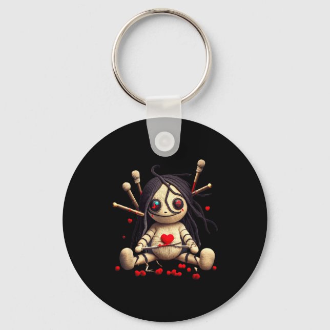Chaveiro Y Cute Sitting Voodoo Doll Halloween Valentine Day (Frente)