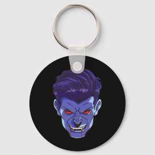 Chaveiro Y Vampire Halloween Monster Face Presas Assustador
