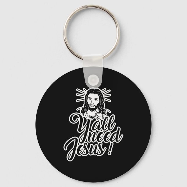 Chaveiro Yall Need Jesus Christmas  (Frente)