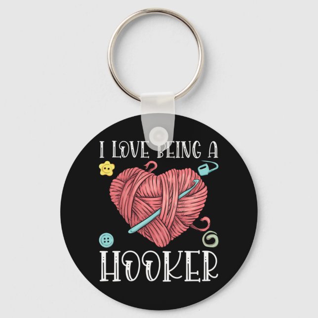 Chaveiro Yarn Crocheting Knitting Day (Frente)