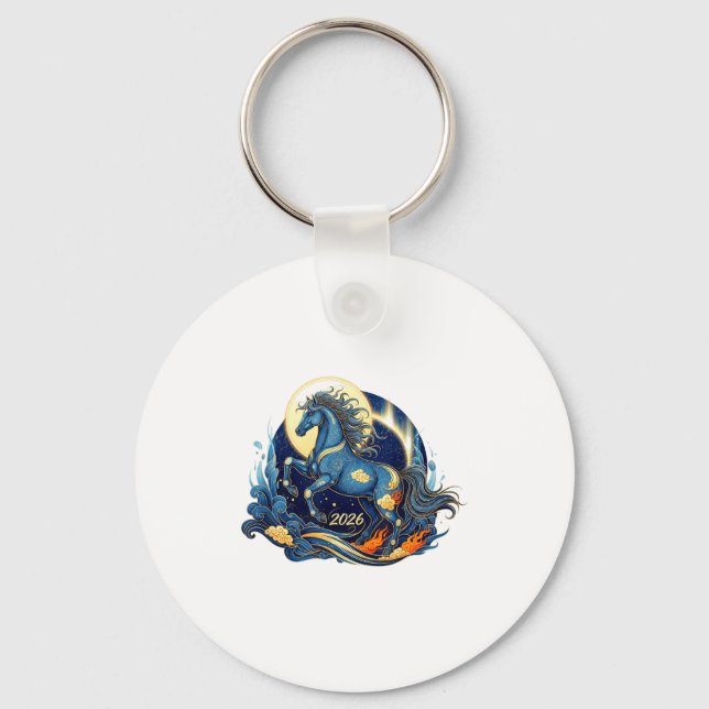 Chaveiro Year Of The Horse 2026 Chinese Lunar Zodiac Appare (Frente)