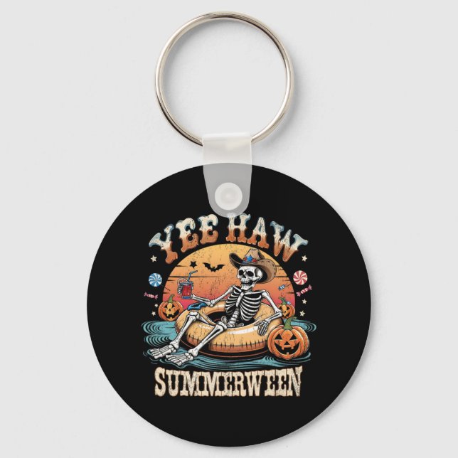 Chaveiro Yee Haw Summerberry Cowboy Skeleton Western Hallow (Frente)
