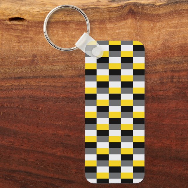 Chaveiro Yellow, Black and Gray Color Combination (Frente)