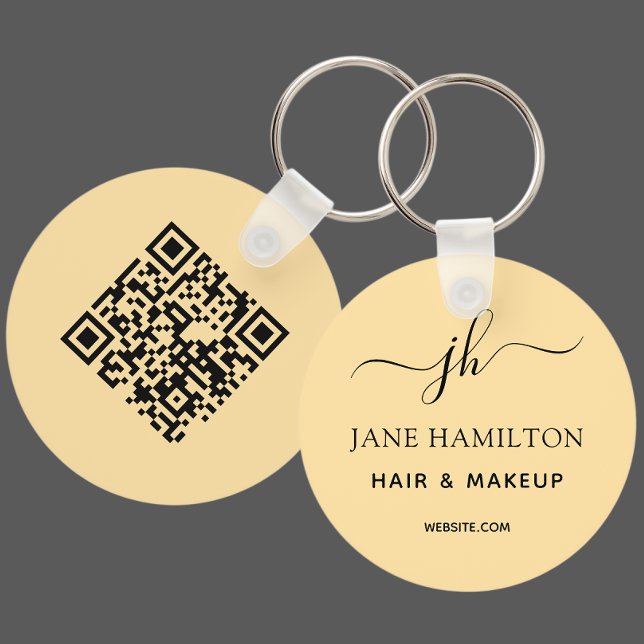 Chaveiro Yellow QR Code Promotional Business (Criador carregado)