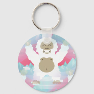 Chaveiro yeti rosa