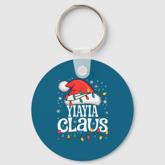 Chaveiro Yiayia Claus Funny Xmas Christmas Grandma Holiday  (Frente)