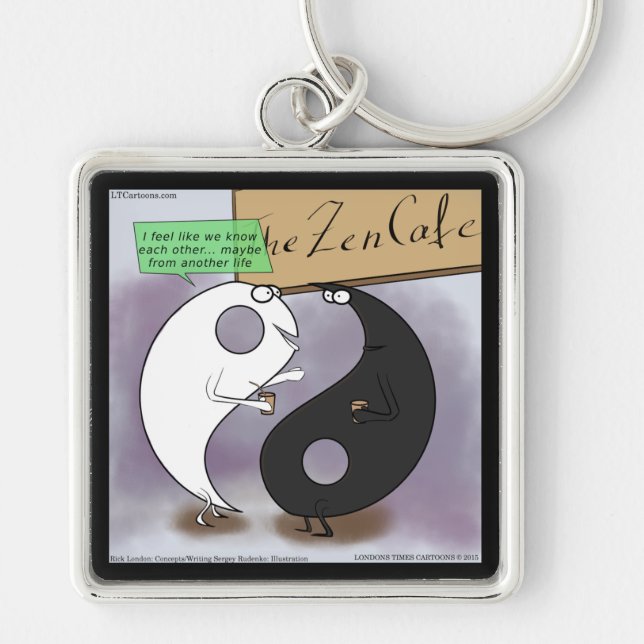 Chaveiro Yin Conhece Yang Zen Engraçado (Frente)