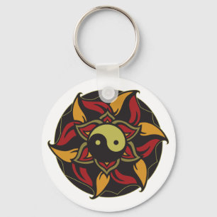 Chaveiro Yin Yang Blooming Lotus