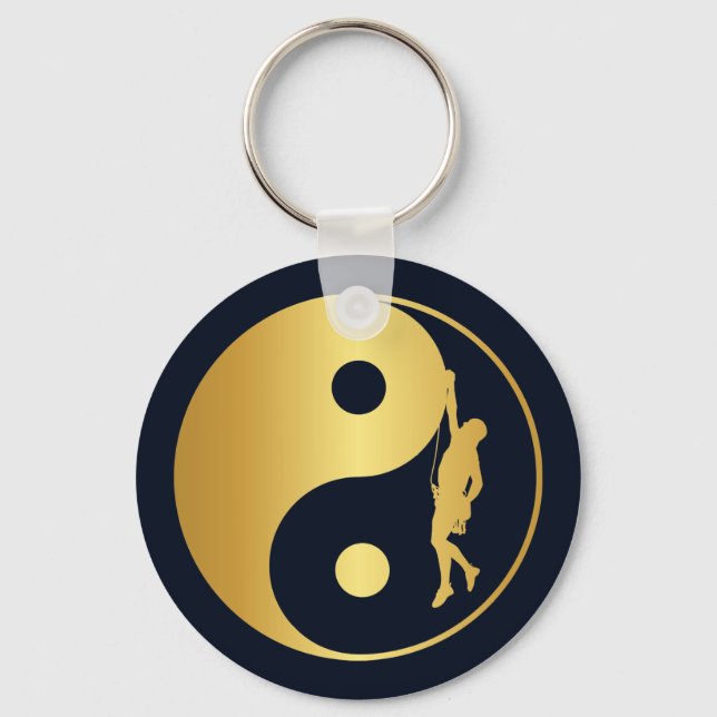 Chaveiro Yin & Yang Climber (ouro) (Frente)